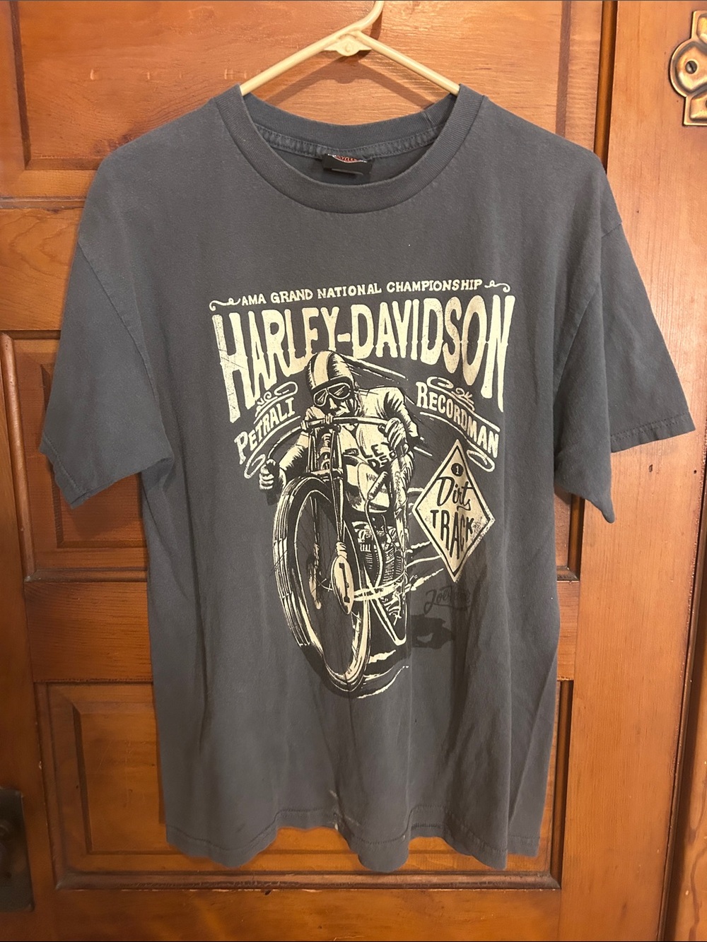 Harley-Davidson Charcoal Short Sleeve Tee with Cream Graphic